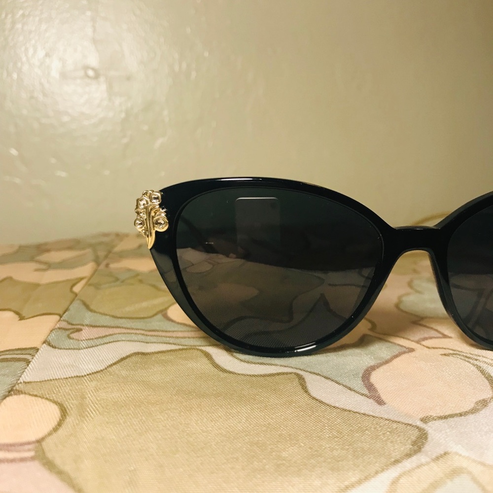 SALE Authentic Versace Black/Gold Sunglasses - Picture 6 of 8